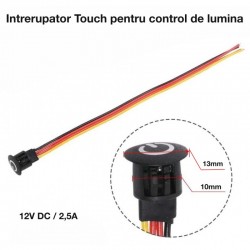 Intrerupator Touch Senzor 13mm Dimabil 12V-2,5A / HST06 - NEGRU Intrerupator Touch Senzor 13mm Dimabil 12V-2,5A / HST06 - NEGRU