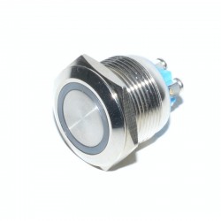 Intrerupator Push Metalic cu Led  19mm / 24v cu Revenire Intrerupator Push Metalic cu Led  19mm / 24v cu Revenire