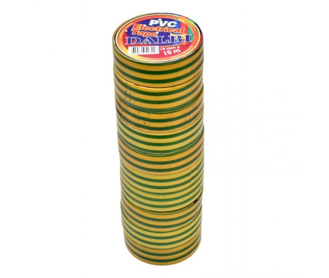 Banda Izolier Galben-Verde 19mm x 10m - Set/10buc