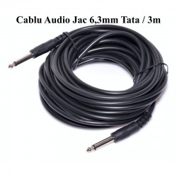Cablu Audio Jack 6,3mm Tata-Tata/3m Cablu Audio Jack 6,3mm Tata-Tata/3m