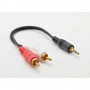 Cablu Audio Jack 3,5mm Tata-2 Rca Tata/15cm