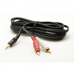 Cablu Audio Jack 3,5mm Tata-2 Rca Tata/5m Cablu Audio Jack 3,5mm Tata-2 Rca Tata/5m