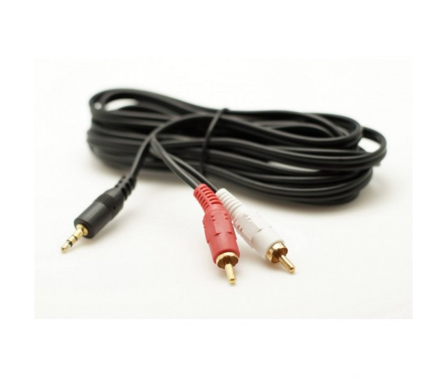 Cablu Audio Jack 3,5mm Tata-2 Rca Tata/5m