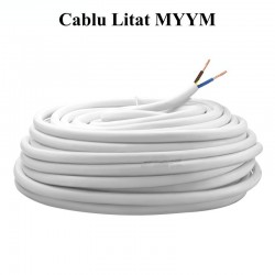 Cablu Electric Litat MYYM Alb 2x1mm/100ml Cablu Electric Litat MYYM Alb 2x1mm/100ml