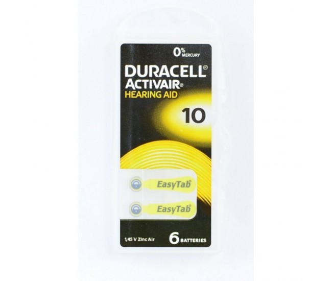 Baterii Auditive Duracell PR10, 6buc/set