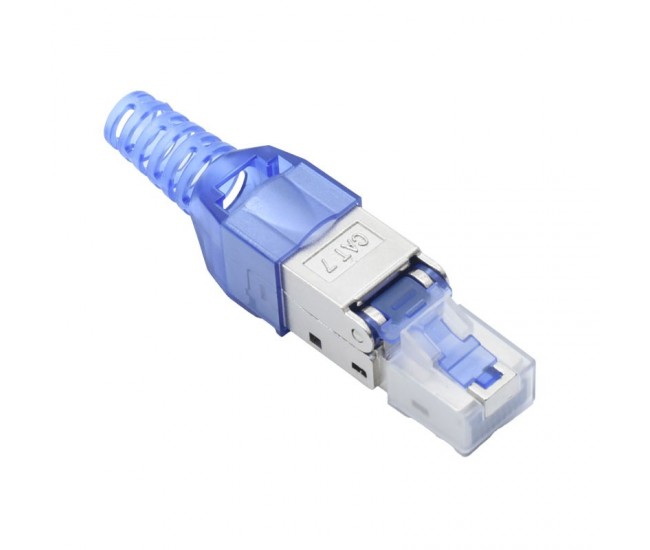 Mufa RJ45 CAT 7 - S/FTP Metalica Albastru / Fara Sertizare