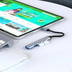 HUB 4 in 1 cu USB 3.0 si Adaptor Tip C HUB 4 in 1 cu USB 3.0 si Adaptor Tip C