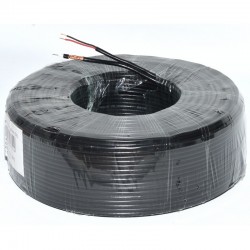 Cablu Coaxial RG6 + 2 X 0,75MM, Negru - 100M/ROL Cablu Coaxial RG6 + 2 X 0,75MM, Negru - 100M/ROL