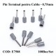 Pin Terminal de Cablu E7508 Gri, 100Buc/Set