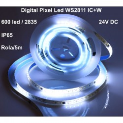 Banda Led 24V Alb-Rece, Digital WS2811 IC+W, 120led/m - IP65 Banda Led 24V Alb-Rece, Digital WS2811 IC+W, 120led/m - IP65