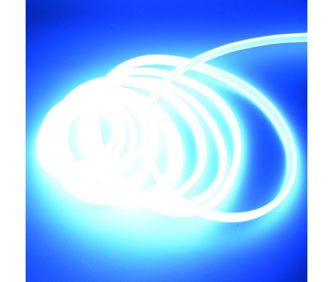 Banda Led Cob Albastru Cer Neon Flex - 288led/m - IP65 / 220V - 10W/ml / Rola 5ml