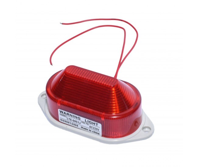 Lampa de Avertizare 220V Rosie, 5051J