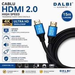 Cablu HDMI 2.0 4K UHD High Speed HDTV DALBI 15m