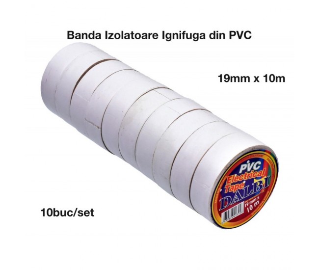 Banda Izolier Alba 19mm x 10m - Set/10buc