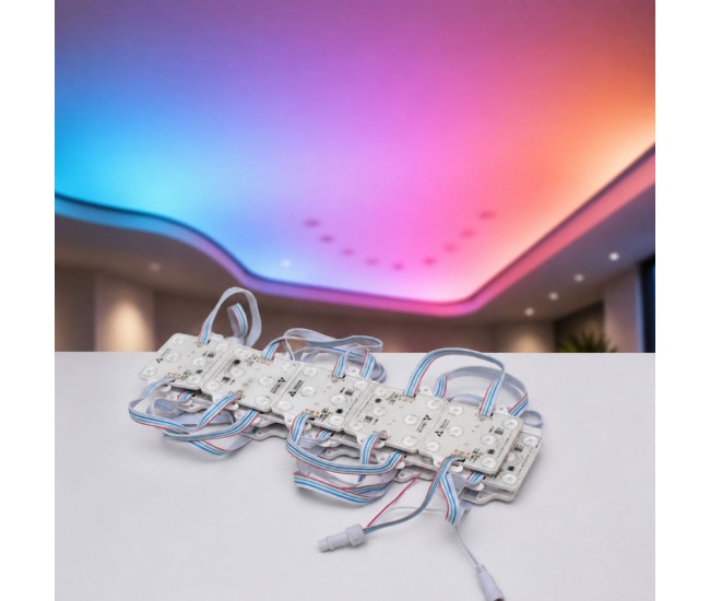 Set 20 Module LED RGB Adresabile 24V, 6 LED 3030, IP65, SM16703