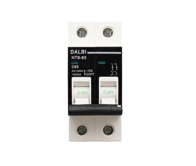 Siguranta MCB Fotovoltaica DC 1000V 2P 63A Curba C DALBI