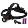 Lanterna Frontala LED 4 Culori Alb Cald Alb Rece Albastru Rosu Acumulator 18650 USB-C Zoom