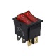 Comutator IRS 20A Led Rosu/Rosu 6P - 250V / KCD6