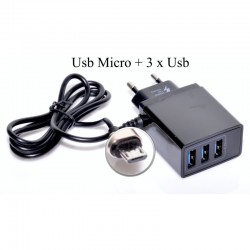 Incarcator Fast Micro Usb - 5,1A cu 3 x Usb Incarcator Fast Micro Usb - 5,1A cu 3 x Usb