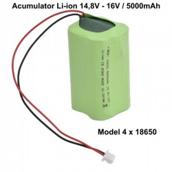Acumulator Li-ion 14,8V-16V / 5000mAh - Model 4 x 18650 Acumulator Li-ion 14,8V-16V / 5000mAh - Model 4 x 18650