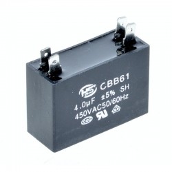 Condensator Dreptunghi Pornire Motor 4C   450V - 4uf Condensator Dreptunghi Pornire Motor 4C   450V - 4uf