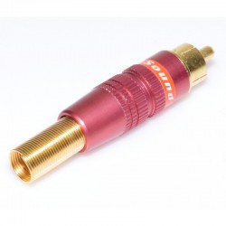 Mufa RCA Tata Metal Gold-Rosu cu Arc Mufa RCA Tata Metal Gold-Rosu cu Arc