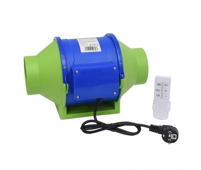 Ventilator Booster 4'' ( 100mm ) in linie bidirectional, cu Telecomanda - Montaj pe Tubulatura HZ-100H