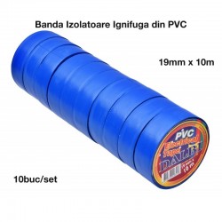 Banda Izolier Albastra 19mm x 10m - Set/10buc Banda Izolier Albastra 19mm x 10m - Set/10buc
