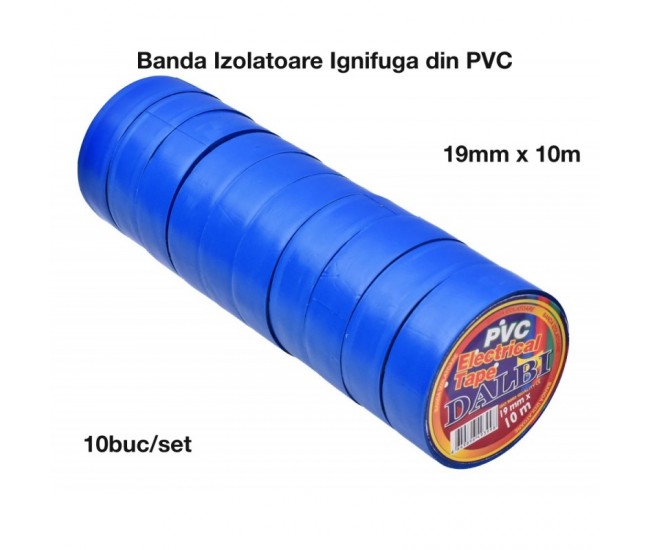 Banda Izolier Albastra 19mm x 10m - Set/10buc