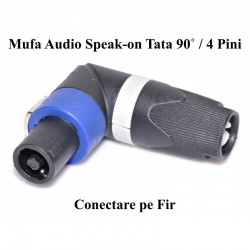 Mufa Difuzor Cot 90˚ Speakon Tata 4 Pini Mufa Difuzor Cot 90˚ Speakon Tata 4 Pini