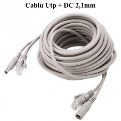 Cablu Camere UTP + Alimentare DC 2,1mm/20m Cablu Camere UTP + Alimentare DC 2,1mm/20m