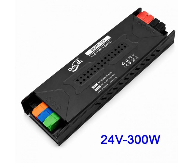Sursa Alimentare LED 24V 300W 12.5A Slim cu Conectare Rapida Push-In DALBI