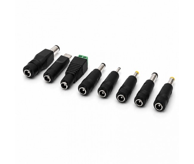 Set 8 Mufe Adaptoare Alimentare DC Universale Laptop + Adaptor USB-C
