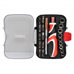 Trusa 21 Piese cu Chei Tubulare si Surubelnite, 6096-21 Trusa 21 Piese cu Chei Tubulare si Surubelnite, 6096-21