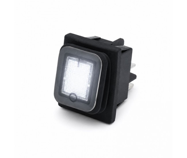 Intrerupator IRS KCD4 16A 250V cu Membrana Cauciuc si LED Alb DALBI