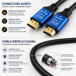 Cablu HDMI 2.0 4K UHD High Speed HDTV DALBI 3m
