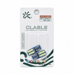 Set 2 Becuri Auto LED T10 pentru Pozitie si Interior, Albe, 12V, CL-24W DALBI