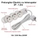 Prelungitor Electric cu Intrerupator, 3 Prize si Protectie Copii, Cablu 3x1mm / 1,5m