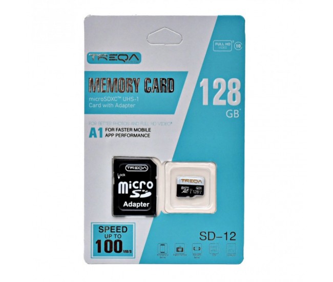 Card Micro SDXC 128GB, Memorie PRO Full HD Video, Performanta UHS A1, SPEED UP TO 100MB/S