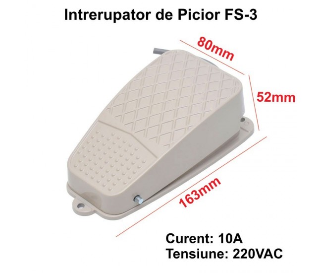 Intrerupator de Picior Pedala Mare FS-3