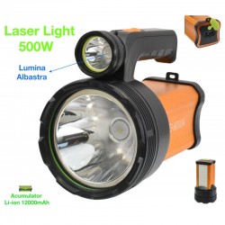 Lanterna Laser Led 500W Alb/Albastru, Profesionala-TD9000A Lanterna Laser Led 500W Alb/Albastru, Profesionala-TD9000A