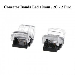 Conector Banda Led 10mm 2 Pini - 2 Fire Conector Banda Led 10mm 2 Pini - 2 Fire
