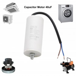 Condensator Motor cu Surub si Fire - 40uf/450V Condensator Motor cu Surub si Fire - 40uf/450V