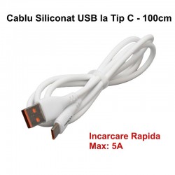Cablu de Date Siliconat USB la Tip C / 100cm CA-8983 Cablu de Date Siliconat USB la Tip C / 100cm CA-8983