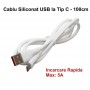 Cablu de Date Siliconat USB la Tip C / 100cm CA-8983