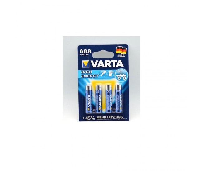 Baterii Alkaline Varta High-Energy R3 AAA, 4buc/set