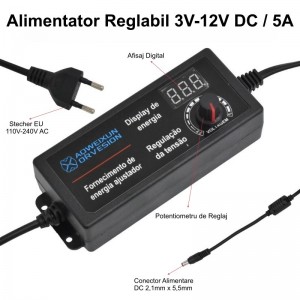 Alimentator Reglabil 3V-12V DC / 5A