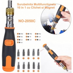 Surubelnita Multifunctionala 10 in 1 cu Clichet, 2050A Surubelnita Multifunctionala 10 in 1 cu Clichet, 2050A