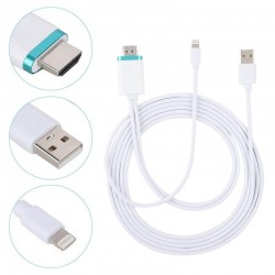 Convertor KIT Cablu MHL iPhone HDTV Video 1920x1080, 30p Convertor KIT Cablu MHL iPhone HDTV Video 1920x1080, 30p