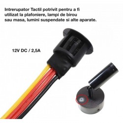 Intrerupator Touch Senzor 13mm Dimabil 12V-2,5A / HST06 - NEGRU Intrerupator Touch Senzor 13mm Dimabil 12V-2,5A / HST06 - NEGRU